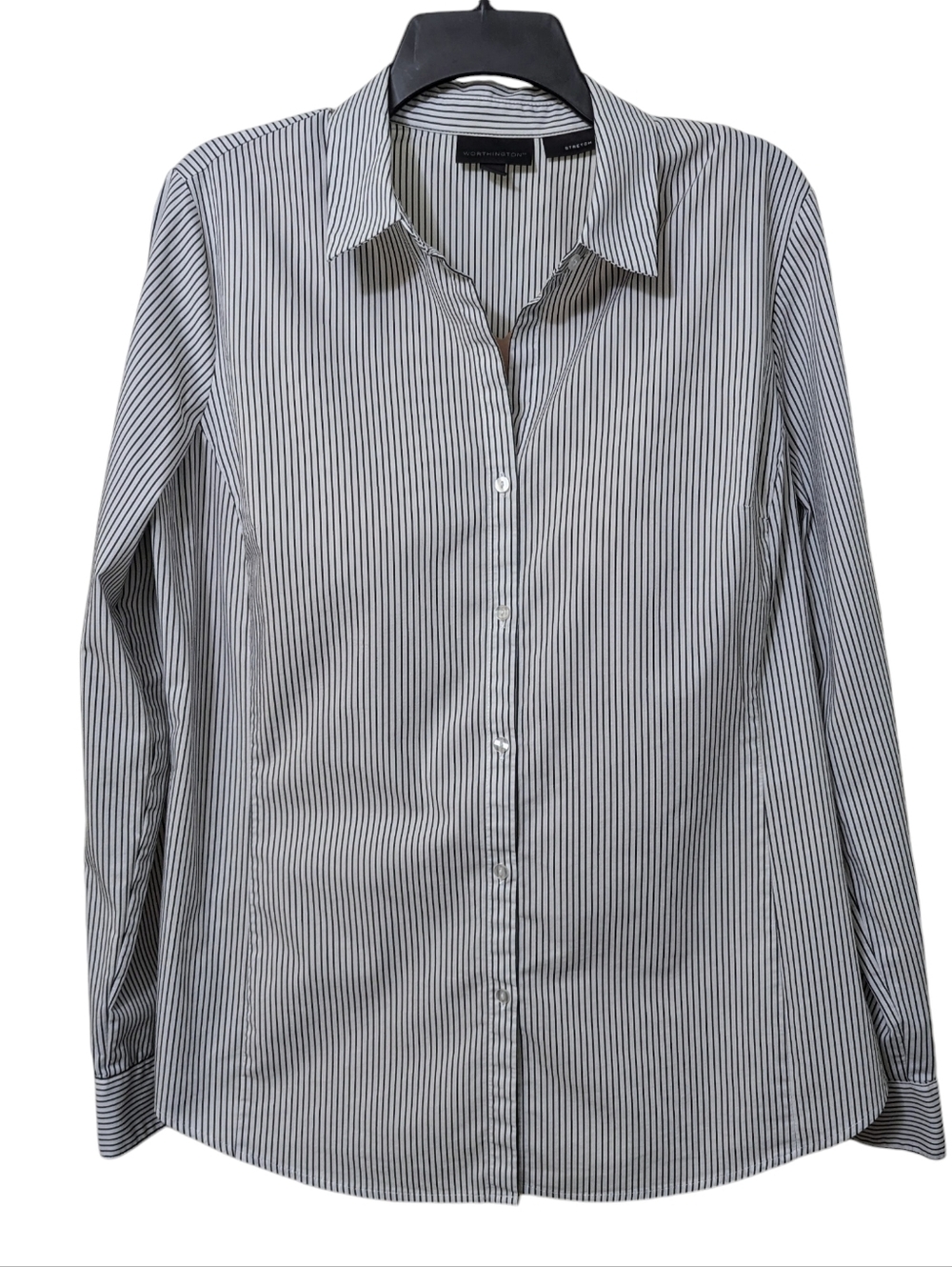 Women's Button-Down, Pin Striped Shirt, Sz 14T